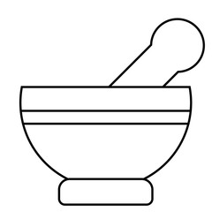 Mortar and pestle pharmacy flat icon for apps and websites