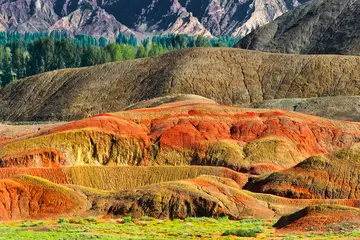 Foto op Plexiglas Zhangye Danxia Colorful mountains in Zhangye National Geopark, Zhangye, Gansu Province, China