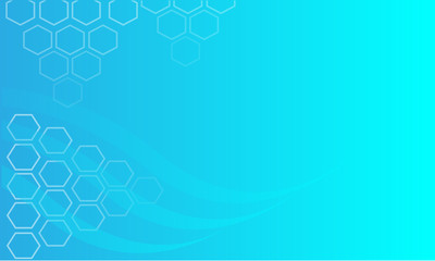 Light blue color and hexagon pattern abstract background design,