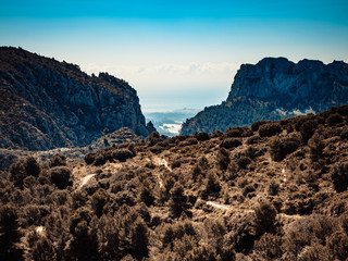 mountains landscape and coast view, Spain