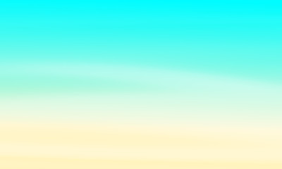 Blue sea and yellow sand gradient paper background.Summer beach. Abstract watercolor background