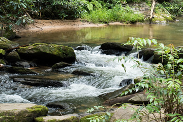 Mountain river falls