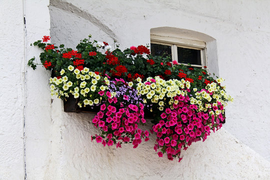 Balcone fiorito a Prissiano (Bolzano)