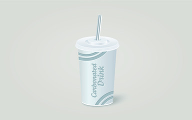Vector Carbonated Cold Drink icon. Illustration.	
