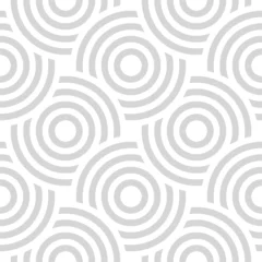 Fototapeten Vector seamless pattern with bold striped circles. Stylish geometric texture. Modern abstract background. © Oleksandra