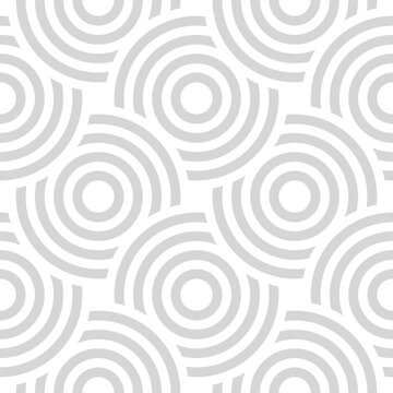 Fototapeta Vector seamless pattern with bold striped circles. Stylish geometric texture. Modern abstract background.
