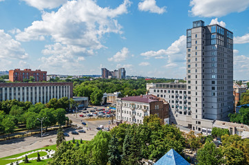 Panoramic view of central part of the city