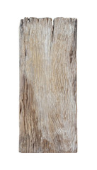 Old wood plank  isolated on white background