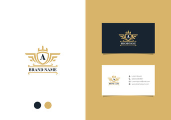 Luxury badge logo design and business cards