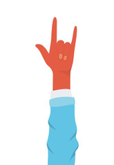 Obraz premium rock sign with hand design of People arm finger person learn communication healthcare theme Vector illustration