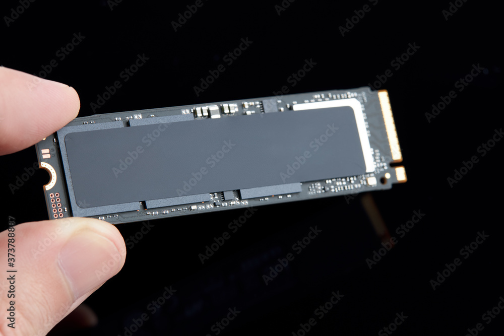 Aufkleber m2 fast solid state drive for data store at computer or laptop. hardware technology