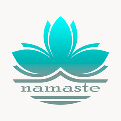 Vector image of a Lotus flower. Color Lotus logo for yoga Studio. Can be used as a logo, sign, advertisement, flyer, leaflet, banner, invitation, sticker, sticker, print.