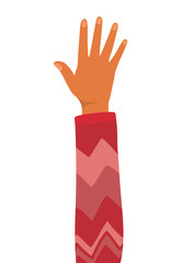 Obraz premium hand up design of People arm finger person learn communication healthcare theme Vector illustration