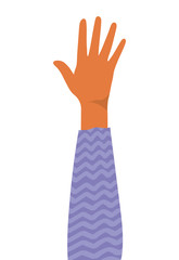 hand up design of People arm finger person learn communication healthcare theme Vector illustration