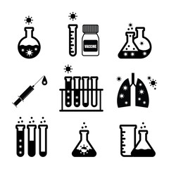 Flask, Lab Test Tube Vector Icon Isolated