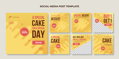 Special cakes social media post template for cake shop
