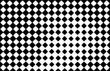 Checkered diamond pattern wallpaper background in black and white