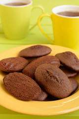 Chocolate madeleines Tea for two