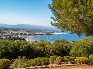 Naklejka premium view on Antibes French Riviera on a sunny summer day