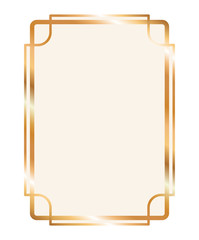 gold ornament frame in rectangle shaped design of Decorative element theme Vector illustration