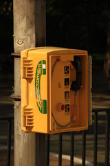 Emergency call box in New York City
