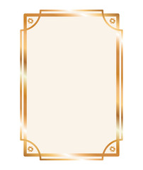 gold ornament frame in rectangle shaped design of Decorative element theme Vector illustration