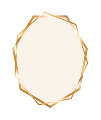 gold ornament frame in circle shaped design of Decorative element theme Vector illustration