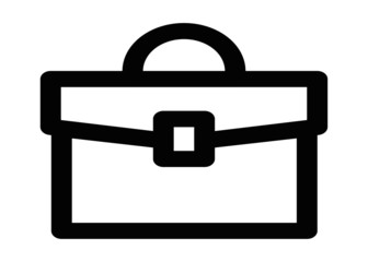 Briefcase icon outline and linear vector.
