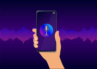 Personal voice recognition with microphone on phone and sound wave