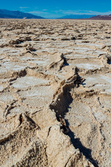 Hexagonal Shapes Left in the Salt Pan at Bad Water Basin, Death Valley National Park, California, USA