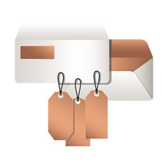 mockup envelopes and labels of corporate identity and stationery design theme Vector illustration