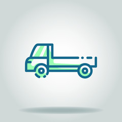 pickup car icon or logo in  twotone
