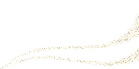 Gold Glitter Stars. Luxury Shiny Confetti.