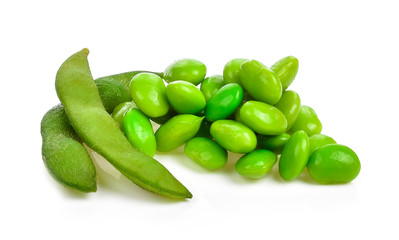 soybean seed on white background