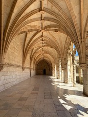 Obraz premium Inside the beautiful Hieronymites Monastery of Jeronimos in Belem, Lisbon, Portugal