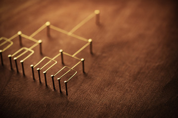 Hierarchy, command chain, company / organization structure or layer and grouping concept image. Top...