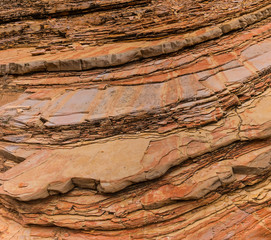 Colorful Weathered Patterns in Sandstone Surrounding The Pools of Ernst Tinaja,Big Bend National Park,Texas,USA
