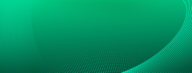 Abstract halftone background of small dots and wavy lines in turquoise colors