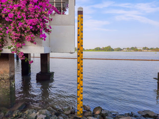 Water level indicator for monitoring the water level.