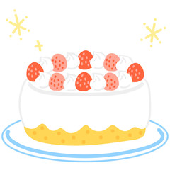 苺のホールケーキ