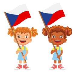 Czech Republic flag in hand set