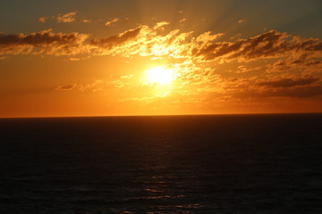 Spring sunset on the Plata River