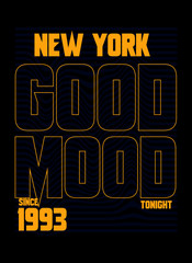 Naklejka premium new york good mood,t-shirt design fashion vector