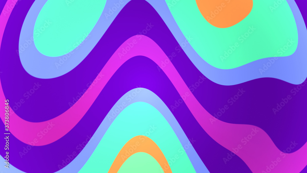 Poster abstract fluid bold wave curve shapes colorful gradient background
