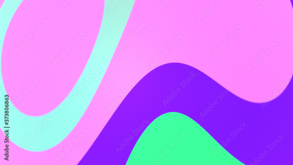 Poster abstract fluid bold wave curve shapes colorful gradient background