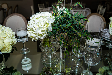 Elegant Mexican wedding with flowers like roses and candles