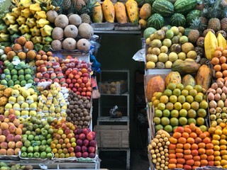 fruits and vegetables on the marketplace