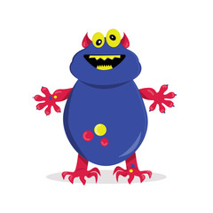 cute blue halloween monster or alien