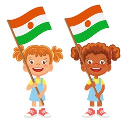 niger flag in hand set