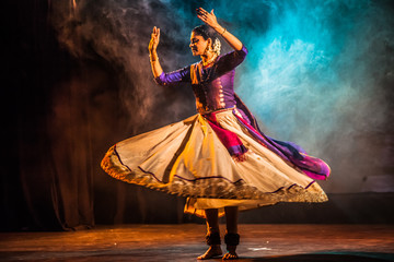 A beautiful kathak dancer